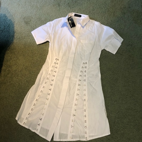 plt white shirt dress
